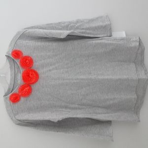 Oshkosh B'gosh heather gray high low hem girls cotton t-shirt size 12